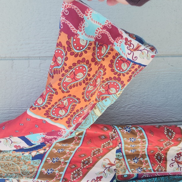 Cabi Boho Patchwork Festival Kimono Wrap Bias Slip Bold Fairy Floral Medium Y2k - Picture 3 of 5